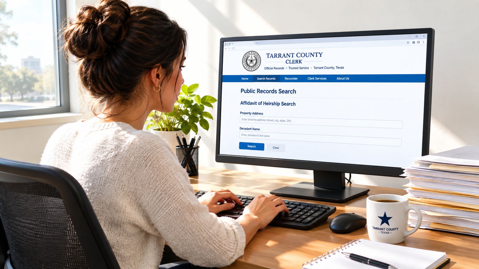 Screenshot from https://tarrant.tx.publicsearch.us/